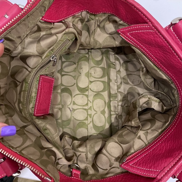 Authentic Vintage Pink Coach Purse Soho Satchel J04S-4295  Bag RARE Color - Picture 11 of 14